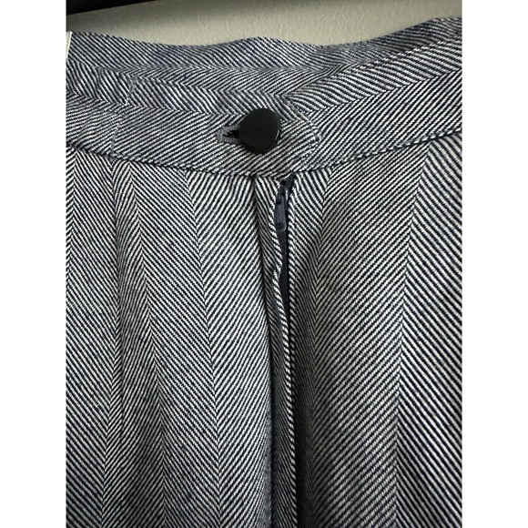 WORTHINGTON Vintage‎ Navy Herringbone Pleated Pencil Skirt, Size 8 - Picture 2 of 8